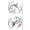 Male Costas & Magnificent Hummingbird by Brenda Tustian 14" x 14" Canvas Wall Art (Set of 2)